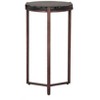 Side Table 22"H Bronze – Modern Recycled Sand Cast Glass with Iron Frame By Zuo Modern - 2 of 4