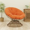 YARDSIGHT Papasan Chair with Large Plush Cushion -Hand-Woven Wicker Base, Cozy Lounge Chair for Living Room, Bedroom, Balcony, or Reading Nook - 2 of 4
