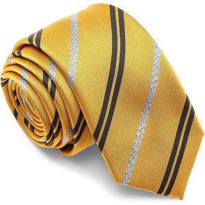 Spooky Central Yellow Wizard School Necktie with Glitter for Halloween Costumes and Cosplay, School Uniform - 1 of 4