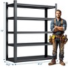 72"H 5 Tier Metal Shelves for Storage Garage Shelving 2000LBS Heavy Duty Storage Shelves ,Black - 3 of 4