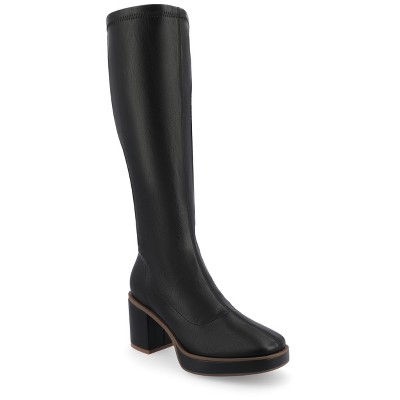 Journee Collection Womens Alondra Platform Square Toe Boots