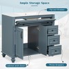36" Bathroom Vanity with Sink, White Vanity Cabinet with Flip-Out Drawer, 3 Drawers, 2 Soft-Close Doors - 2 of 4