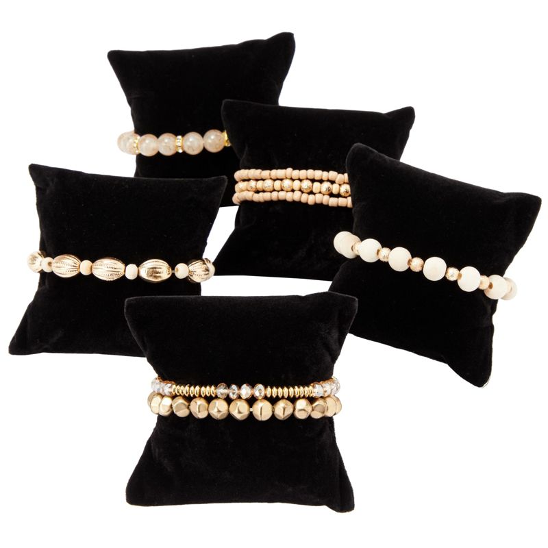 Juvale 12 Pack Velvet Bracelet Cushion Pillows for Watches and Bangles, Jewelry Display for Selling, Black, 3 x 3 In, 4 of 9