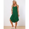 Allegra K Women's V Neck Solid Soft Spaghetti Strap Cami Lounge Nightdress - 2 of 4