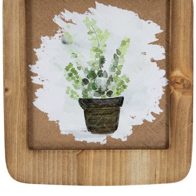 Natural Wood Cutting Board Floral Wall Decoration with Jute String