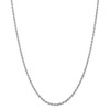 Black Bow Jewelry 2.75mm 10k White Gold D/C Quadruple Rope Chain Necklace - 3 of 4
