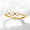 RS Pure by Ross-Simons Opal 3-Stone Ring in 14kt Yellow Gold - 3 of 4