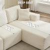 Coucheta 109" Cloud Sofa L-Shaped Sectional, Frameless Couch & ,Skin-Friendly Corduroy Fabric for Living Room, Left/Right Facing Chaise - 3 of 4