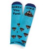 Memoi Sorry You Feel Like Poop Emoji Greeting Card Crew Socks Turquoise One Size - 4 of 4