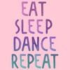 Girl's Lost Gods Eat Sleep Dance Repeat Watercolor T-Shirt - 2 of 4