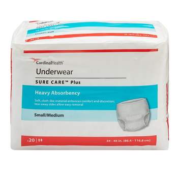 Cardinal Health Sure Care Plus Incontinence Underwear, Heavy Absorbency,  Unisex, Xl, 100 Count : Target