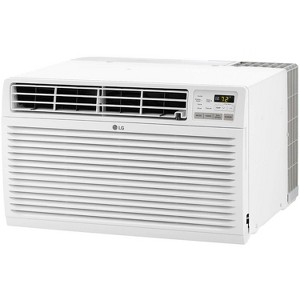 LG Electronics 7600 BTU 115V Window-Mounted Air Conditioner with 3850 BTU Supplemental Heat Function: 500-800 sq. ft. Coverage, 2 Speeds, 290 CFM - 1 of 4