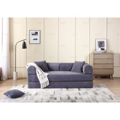 77.9" Convertible Sleeper Sofa Bed,3-Seater Folding Couch,Soft Corduroy Upholstered Sofa Bed for Living Room Bedroom-Baofuwish