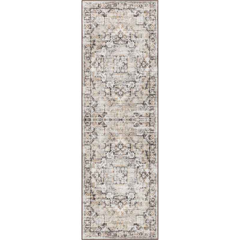 Well Woven Elle Basics Rendezvous - Non-Slip Rubber Backed Washable Modern Vintage Area Rug -for Living Room, Bedroom, Hallways, and Kitchen, 1 of 10