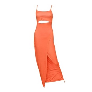 Selena Modal Cutout Slit Dress - LEZAT - 1 of 4
