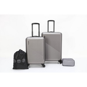 Skyline 24" Hardside Checked 4pc Luggage Set - 1 of 4