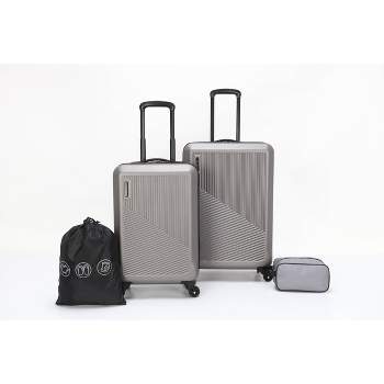 Skyline 24" Hardside Checked 4pc Luggage Set