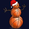 Junior's Design By Humans Christmas Basketball By NekoShop T-Shirt - 2 of 3