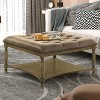 Galano Marcello Upholstered Coffee Table - Antique Oak/Velvet Brown - 3 of 4