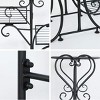 SEVOBAL 42" Metal Plant Stand Tiered 5 Tier Multiple Flower Pots Holder Shelf Rack Display Stand Wrought Planter Display Rack Potted Planter Shelves - 4 of 4