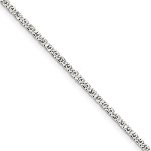 Black Bow Jewelry 2mm, Sterling Silver Fancy Solid Anchor Chain Necklace - 1 of 4