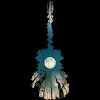 Men's Design By Humans Guitar Moon By BobyBerto T-Shirt - 2 of 4