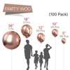 PartyWoo Balloons Metallic Rose Gold Chrome 36 18 12 10 5 Inch 100 pcs - 2 of 4