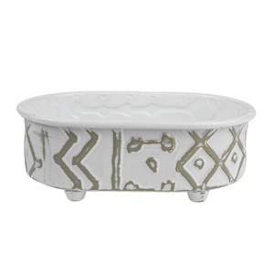 Multi Pattern Mini Planter Metal - Foreside Home & Garden - 1 of 4