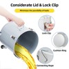 Grease Bucket, 8 Gallon Heavy Duty Fryer Oil Container with Lid, Lock Clips & Wheels for Kitchens, Food Trucks - 4 of 4