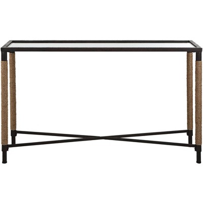 Uttermost Braddock 52" Wide Rustic Iron Rectangular Console Table