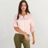 Anna-Kaci Women's Long Sleeve Button Down Crinkled Blouse With Chest Pocket - 4 of 4