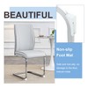 Akoasm 8-pieces Modern Dining Chair Study Chair With Arched Metal Silver Leg-Light Gray - 4 of 4