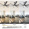 VACZON 84" Black Modern Industrial LED Ceiling Fan with Lights and Remote HVLS Fan - 3 of 4