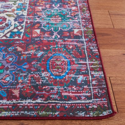Tucson Traditional 6' x 9' Red Synthetic Rectangular Rug