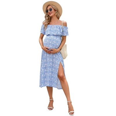 Women's Off Shoulder Split A Line Dress Photography Dress