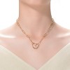 Guili 14K Gold Plated Cubic Zirconia Charm Necklace for Kids/Teens, featuring a youthful sparkle for everyday wear and special occasions. - 3 of 3