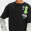 Boys' Minecraft Long Sleeve Graphic T-Shirt - Light Gray/Black - image 2 of 4