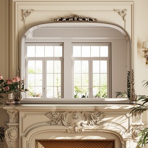 BEAUTYPEAK Arched Vintage Baroque Bathroom Vanity Mirrors - 1 of 4