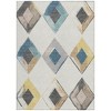 Ivory Gold And Gray Geometric Washable Indoor Outdoor Area Rug - 4 of 4