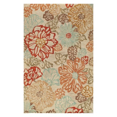 8'x11' Floral Tufted Area Rug Beige - Momeni