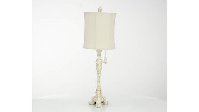 Polystone Buffet Lamp with Drum Shade White - Olivia &#38; May, 2 of 10, play video