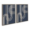 18" x 24" (Set of 2) Sylvie Lines in Blue by Apricot and Birch Framed Wall Canvas Set Gray - Kate & Laurel All Things Decor - 2 of 4