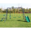 Ridstar Metal Swing Set with Slide For Ages 3-8 Years Old-Blue - 2 of 4