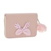 Unique Bargains Studded Rhombus Pom Zip Coin Purse Wallet 1 Pc - 2 of 4