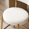 CAVINAS 24.8" Modern Dining Chairs,Set of 2/4,Teddy Fabric Counter Stools for Dining Room,Bar Stools with Round Seat,Dining Furniture Chair - 4 of 4