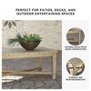 Signature Design by Ashley Carter Hall Outdoor Coffee Table, Weather-Resistant Eucalyptus Wood, Beige with Protective Coating - 3 of 4