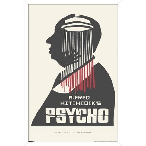 Trends International Alfred Hitchcock - Psycho (1960) Silhouette Framed Wall Poster Prints - 1 of 4