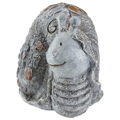 Gray and Brown Pebble Snail Garden Statue