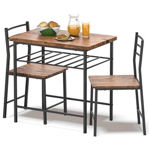 SKONYON 3-Piece Dining Table Set Industrial Counter Height Bar Table Set - 1 of 4