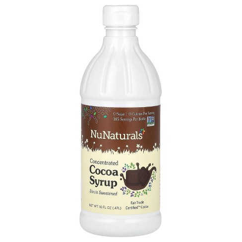 Nunaturals Concentrated Cocoa Syrup, Stevia Sweetened, 16 Fl Oz